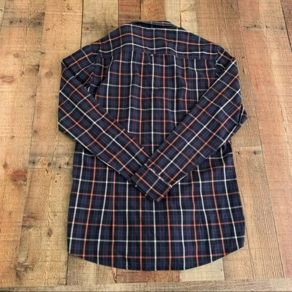 7diamonds mens blue and black checkered long sleeve button up shirt - M - Picture 6 of 9